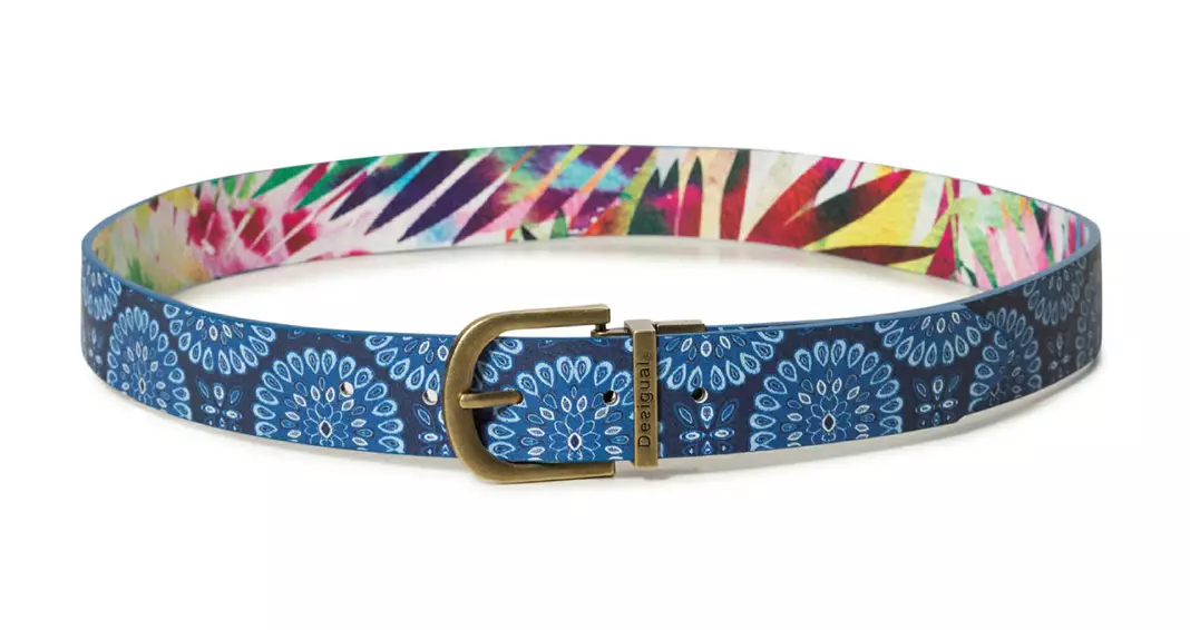 Damen Desigual Gürtel Mandalablue Reversible Damen Desigual Gürtel Mandalablue Reversible